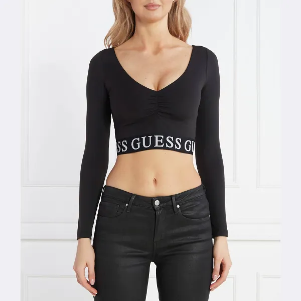 

Облегающий топ из кирана Guess, черный