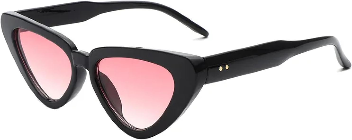 

Солнцезащитные очки с защитой от УФ-излучения UV400 | Цветные линзы "кошачий глаз" | Для женщин и мужчин, для занятий спортом на открытом воздухе и вождения DSVIGF, Black Pink