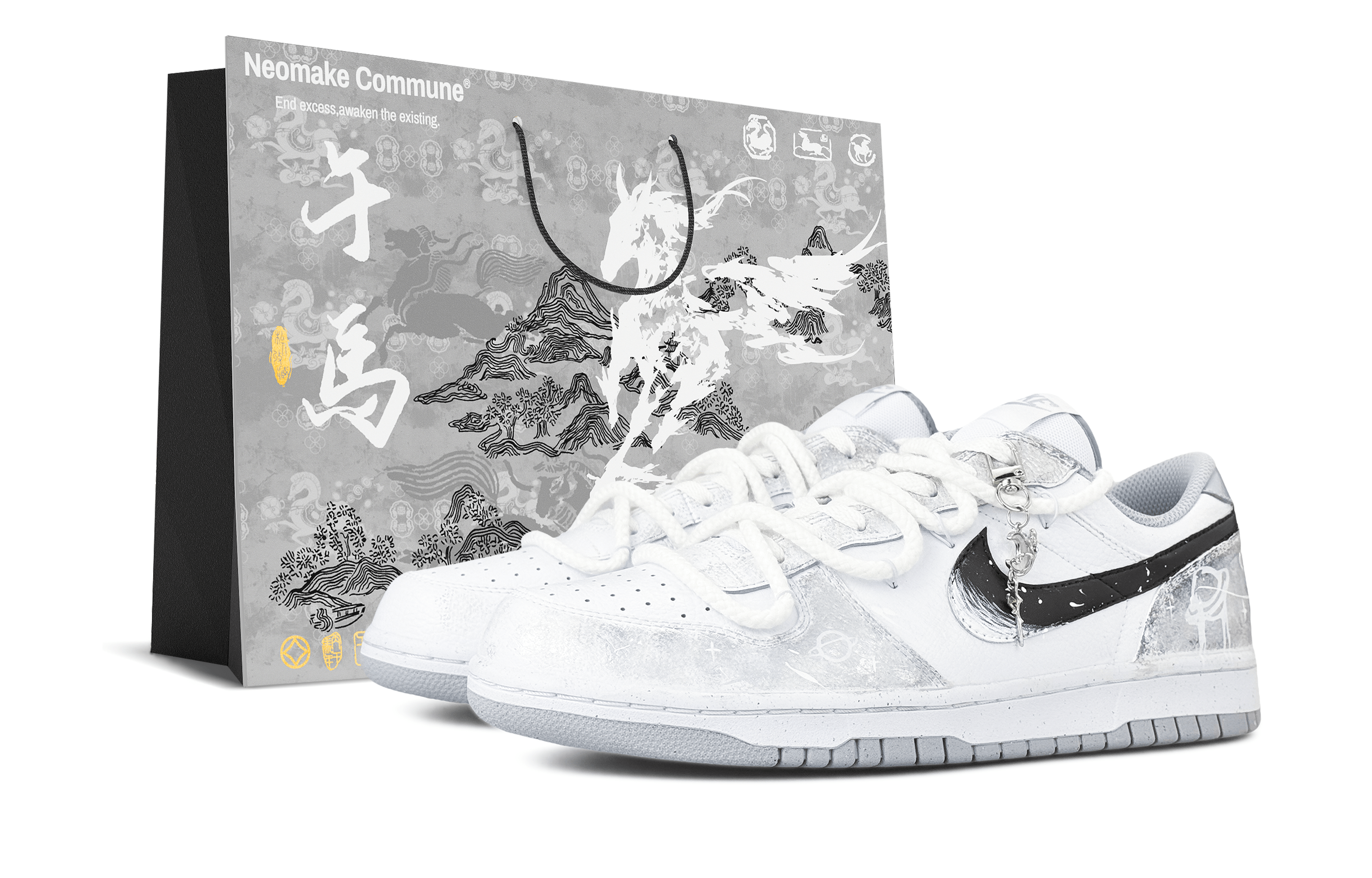 

Большие легкие и дышащие низкие кроссовки для скейтбординга мужские Nike, matte finish белый ld horse белый