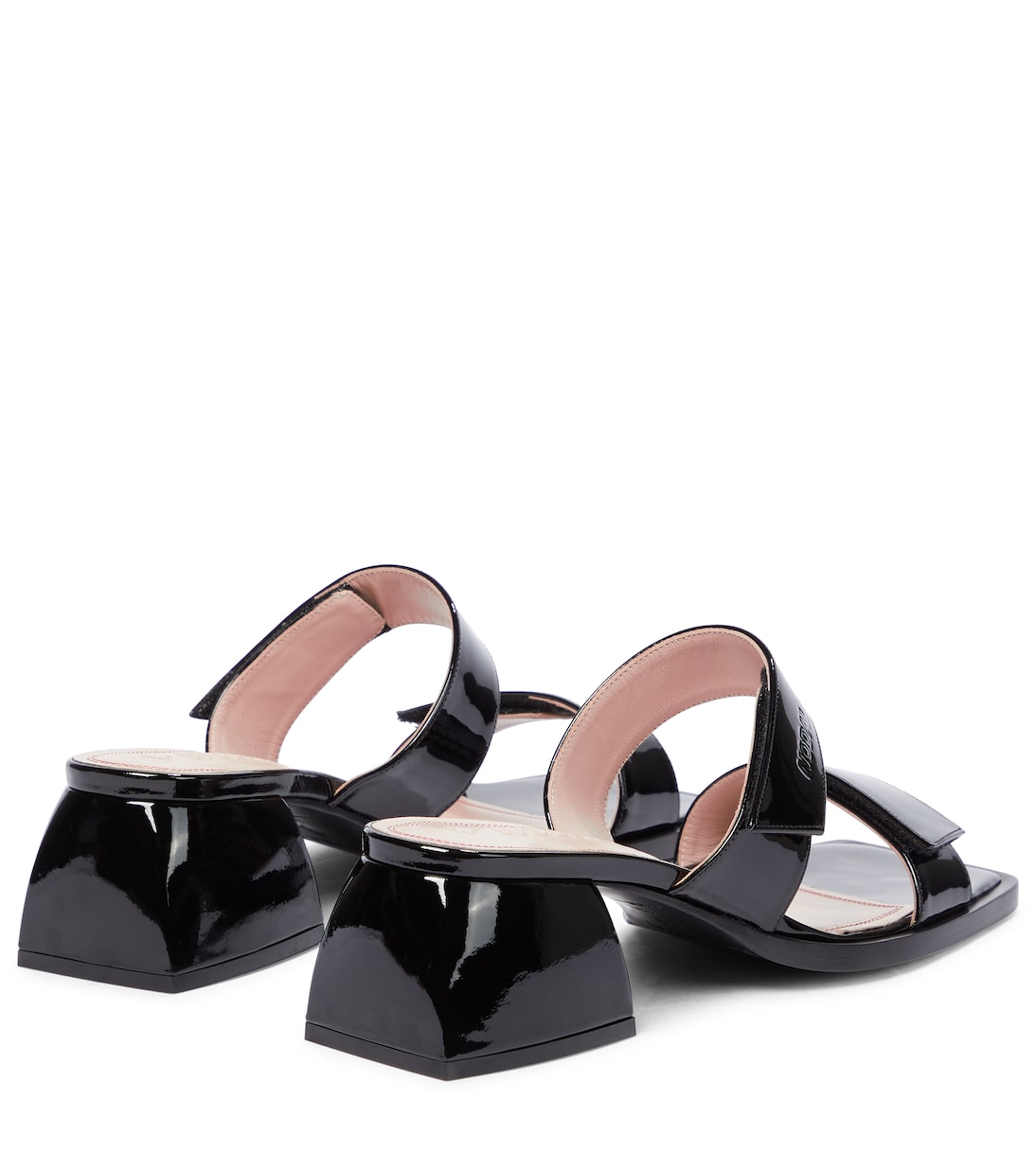 Сандалии Bulla SL 45 из лакированной кожи Nodaleto, Black Patent — фото 3