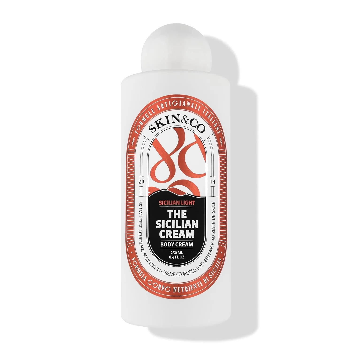 SKIN&CO Sicilian Light Body Lotion - Натуральный увлажняющий и питательный крем для тела с бодрящим цитрусовым ароматом для женщин и мужчин, 240 мл, произведено в Италии. Skin&Co Roma, Black