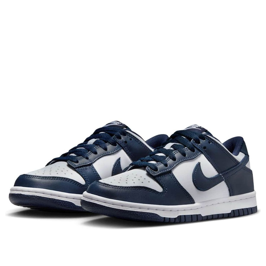 Кроссовки (GS) Nike Dunk Low 'White Midnight Navy', белый — фото 3