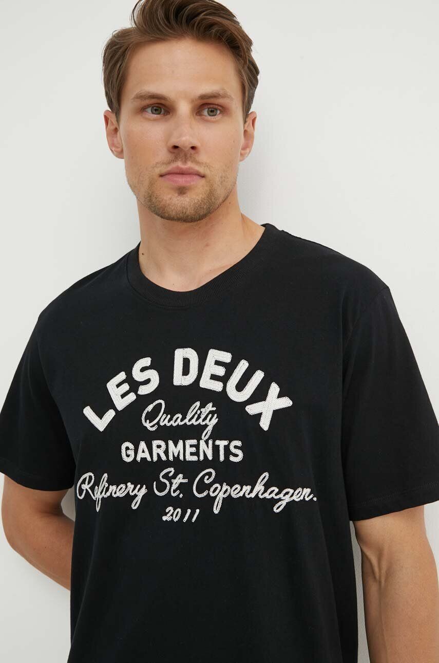 

Хлопковая футболка Les Deux, черный