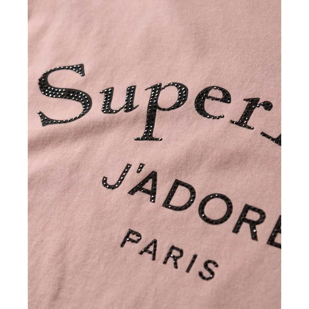 Футболка с коротким рукавом Superdry Brand Mark Relaxed Fit, розовый — фото 2