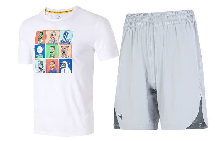 

Повседневная спортивная одежда для мужчин Белый+серый Under Armour, серый
