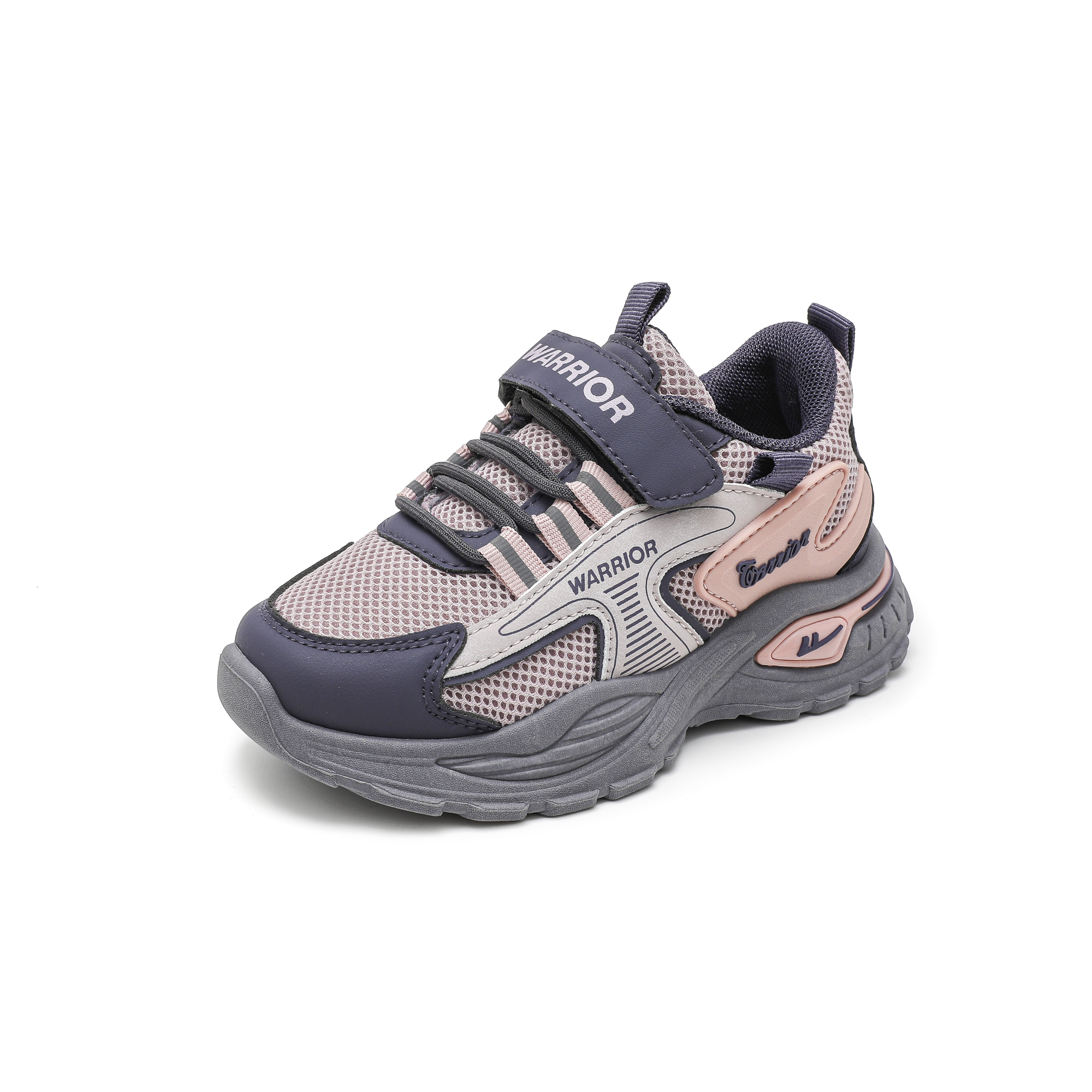 WARRIOR Детские повседневные кроссовки low top из синтетической кожи, дышащие, легкие, с амортизацией — фото 4