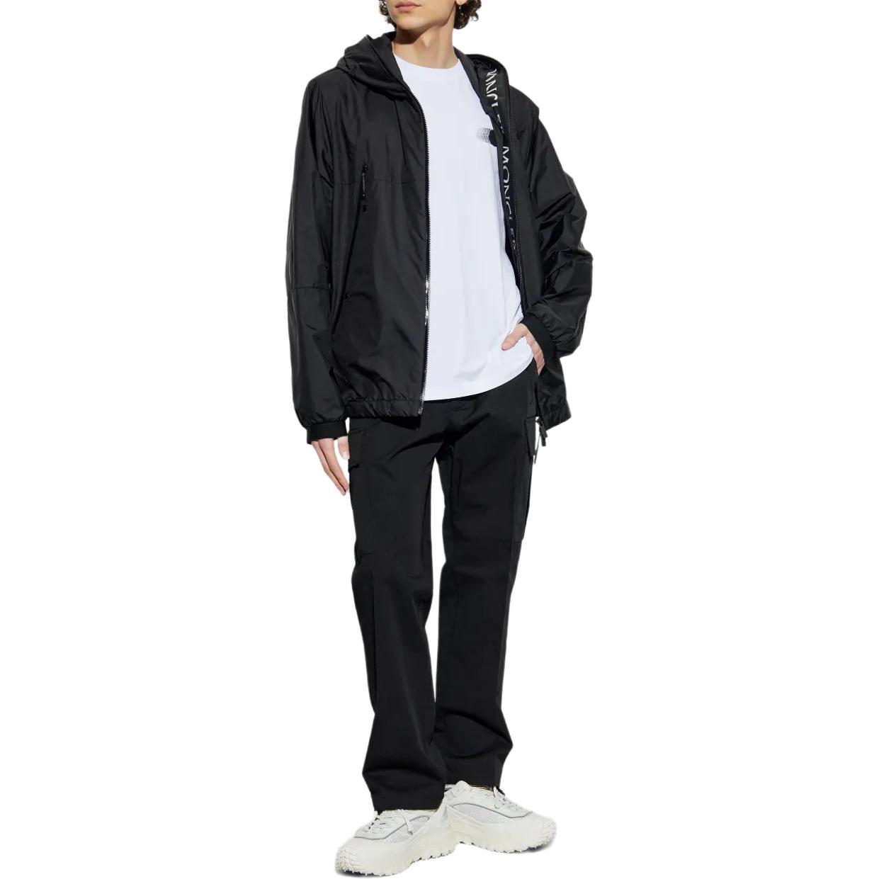 Moncler Застегивающаяся на молнию толстовка с капюшоном, Black — фото 3
