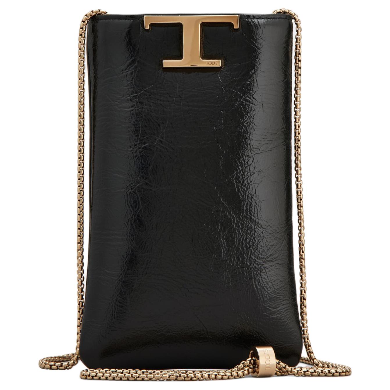 

Одноплечевая поясная сумка-кошелек для телефона Timeless Calfskin Women's Black TOD'S, Set (Bag+Dust Bag)