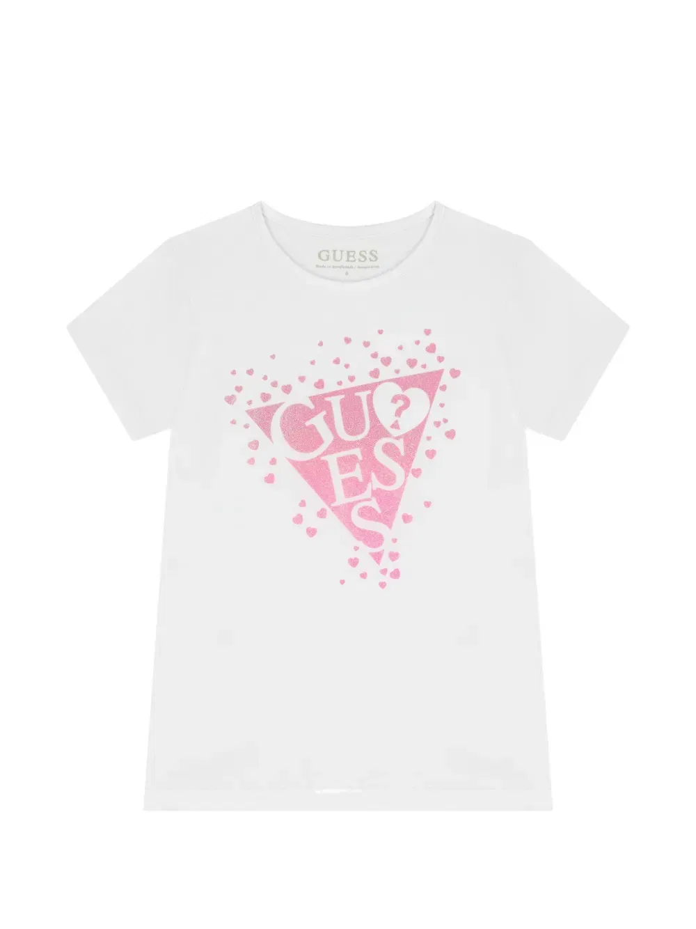 Футболка с мотивом сердца Guess Kids, белый