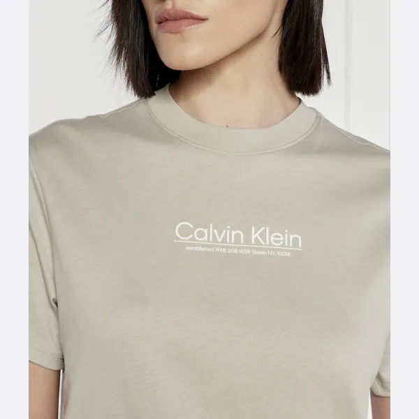 Футболка стандартного кроя в тон Calvin Klein, желтый — фото 4