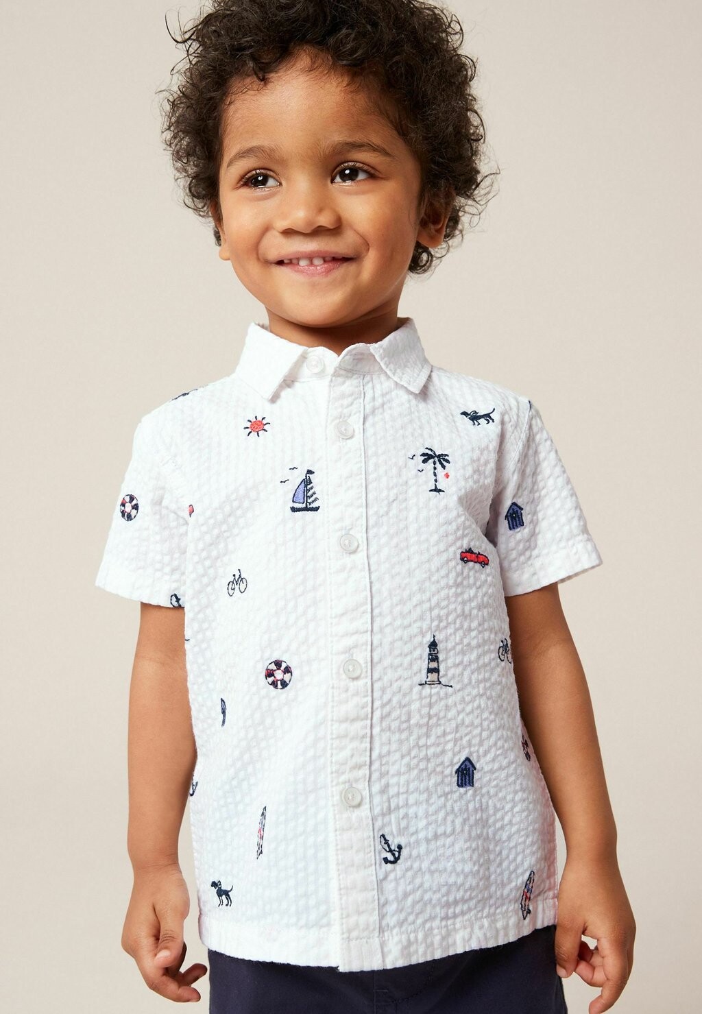 

Рубашка Short Sleeve Regular Fit Next, белая