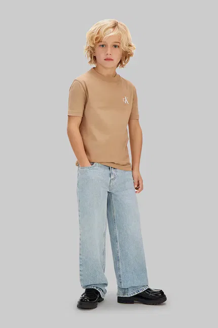 Футболка детская 2 шт Calvin Klein Jeans, коричневый — фото 3