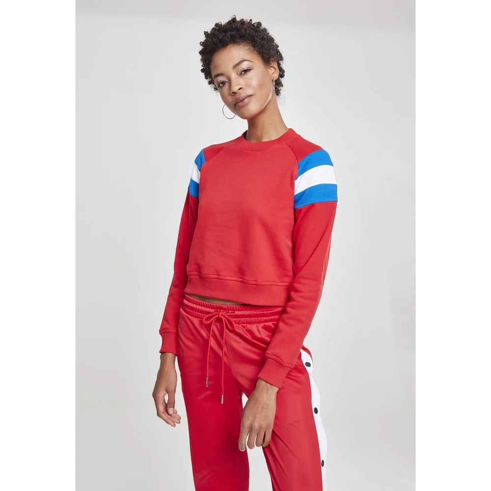 

Футболка Urban Classics Leeve Stripe Crew, красный
