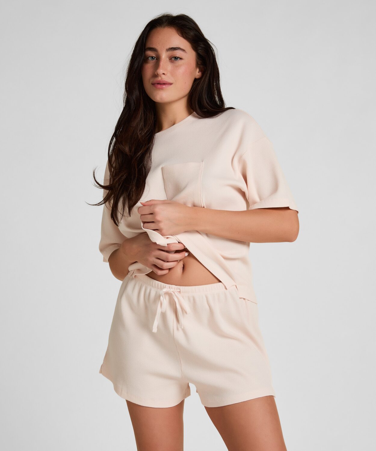 

Hunkemöller Короткий пижамный комплект 'Waffle' в цвете Rose