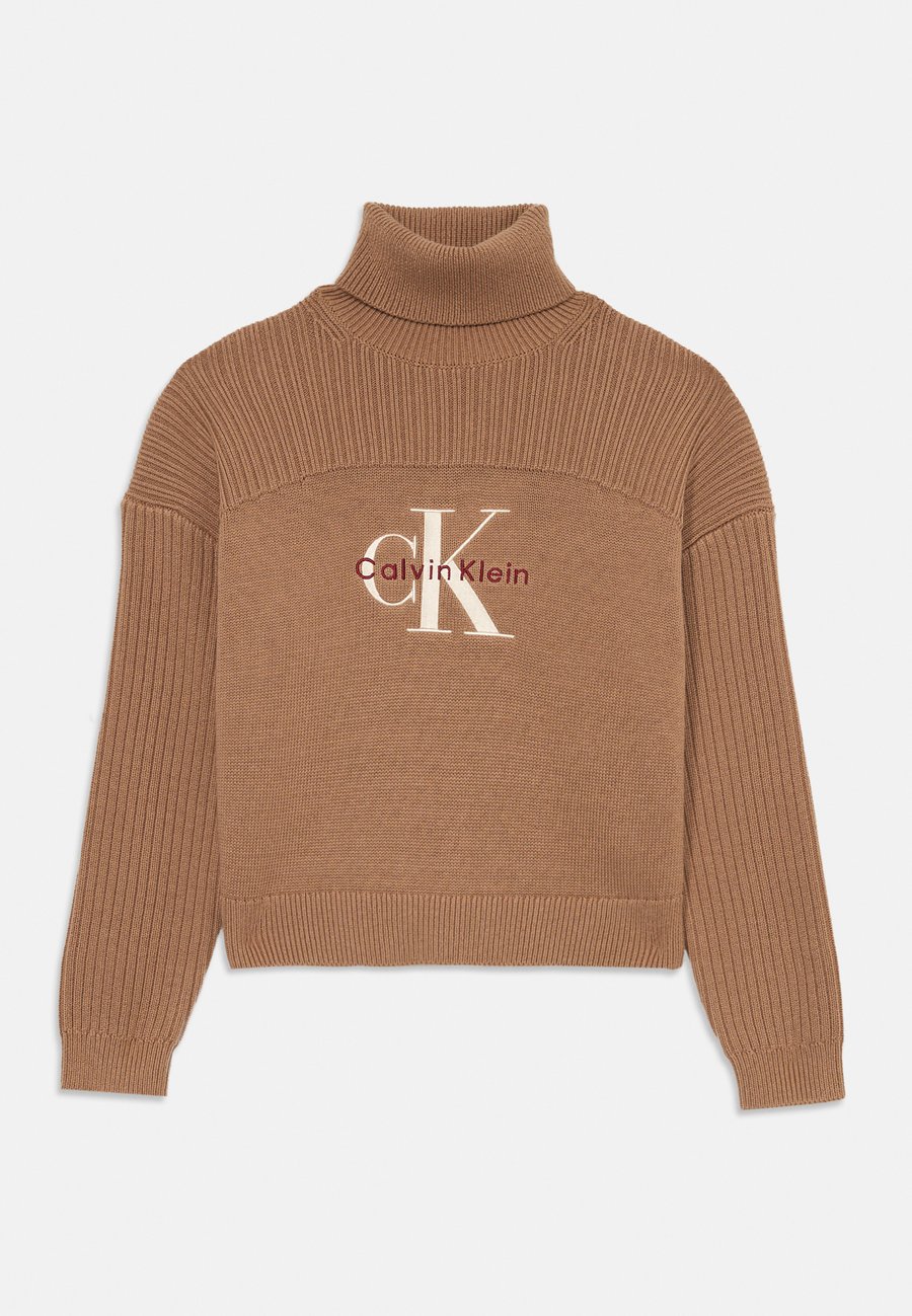 

Джемпер Calvin Klein Jeans MONOLOGO ROLLNECK, Woodsmoke/Beige
