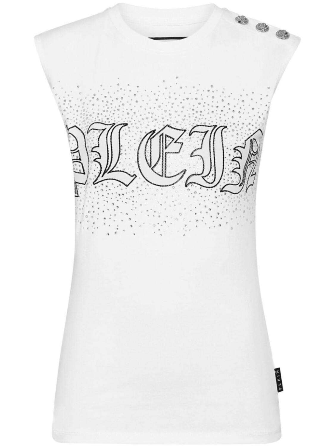 

Philipp Plein топ с кристаллами, белый