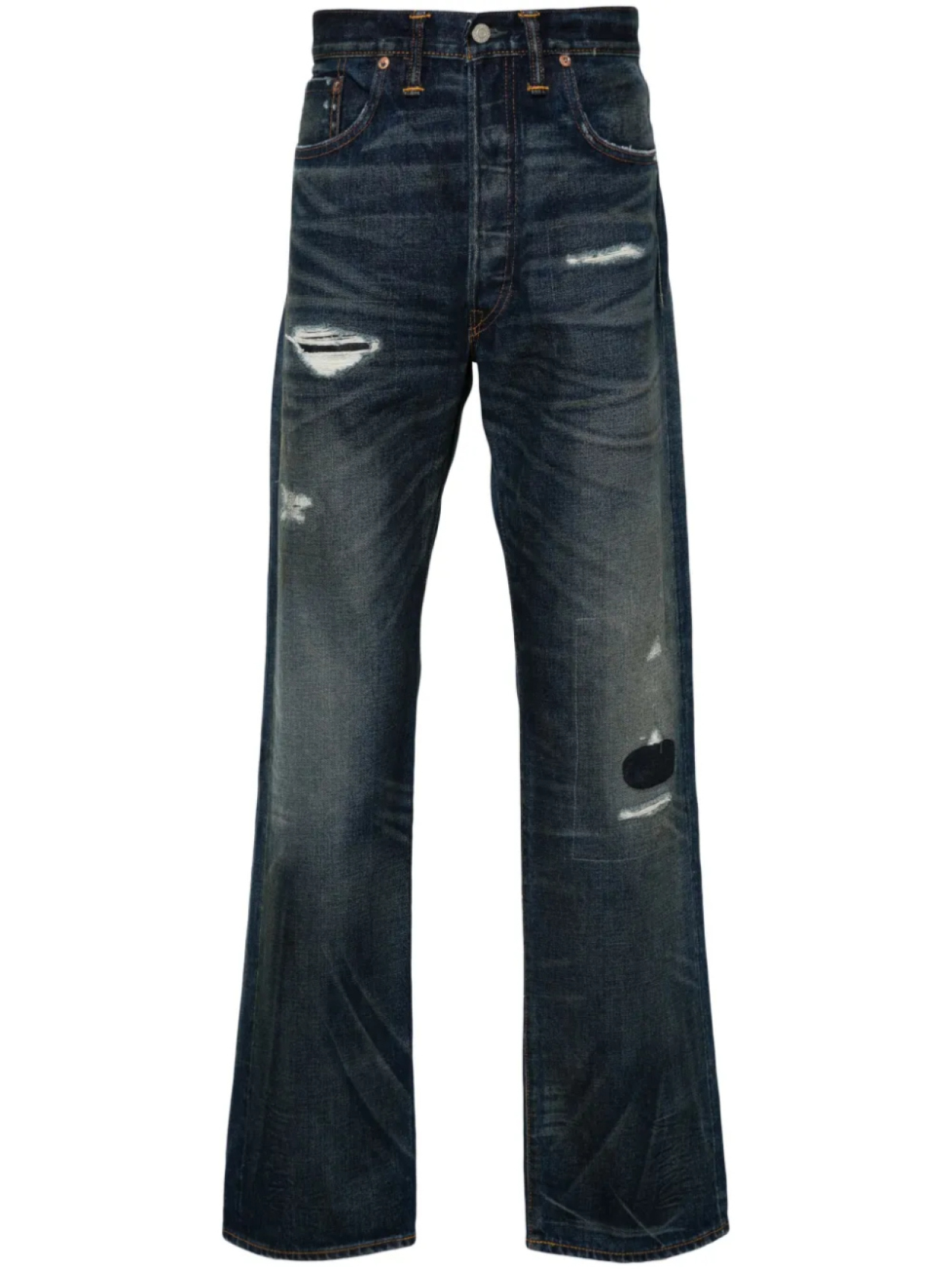 

Ralph Lauren Collection джинсы с прорезями, синий