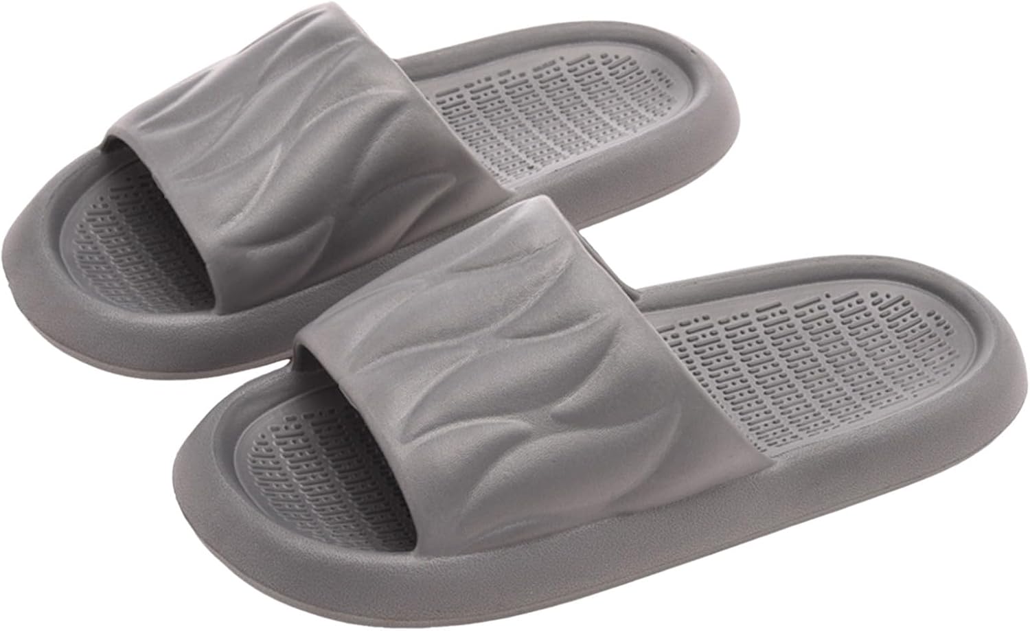 

Домашние тапочки для женщин и мужчин, пляжные тапочки для душа, легкие, с нескользящей подошвой, для ванной комнаты, для использования дома и на улице Generic, серый