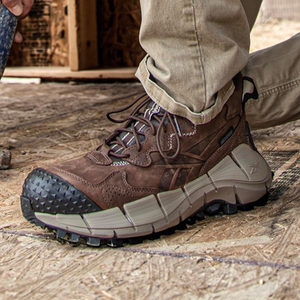 Мужские ботинки Reebok Work Zig Kinetica Edge II, коричневый — фото 2