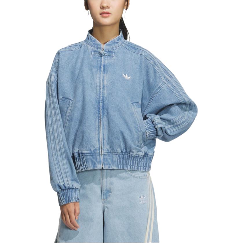 Adidas Originals Женская джинсовая куртка светло-голубого цвета, Light Blue — фото 3