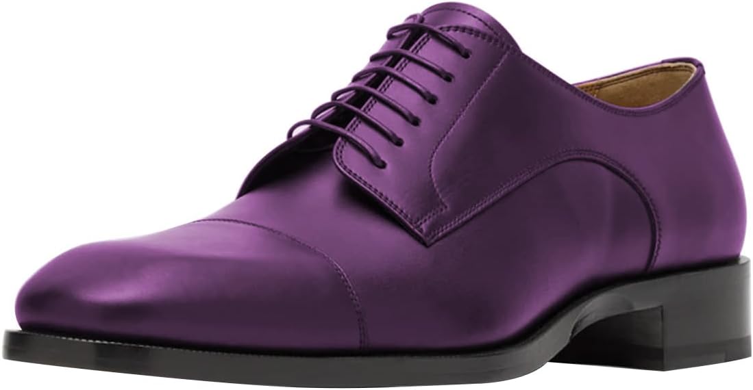 

Мужские оксфорды FSJ с перфорацией на носке, шнуровкой, низким каблуком, современный крылатый носок, формальные и повседневные деловые туфли, размеры 4-16 США, фиолетовый