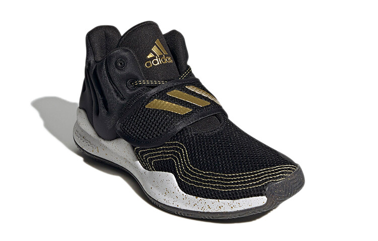 Баскетбольные кроссовки Deep Threat Kids GS Low-top Black/Gold Adidas — фото 3