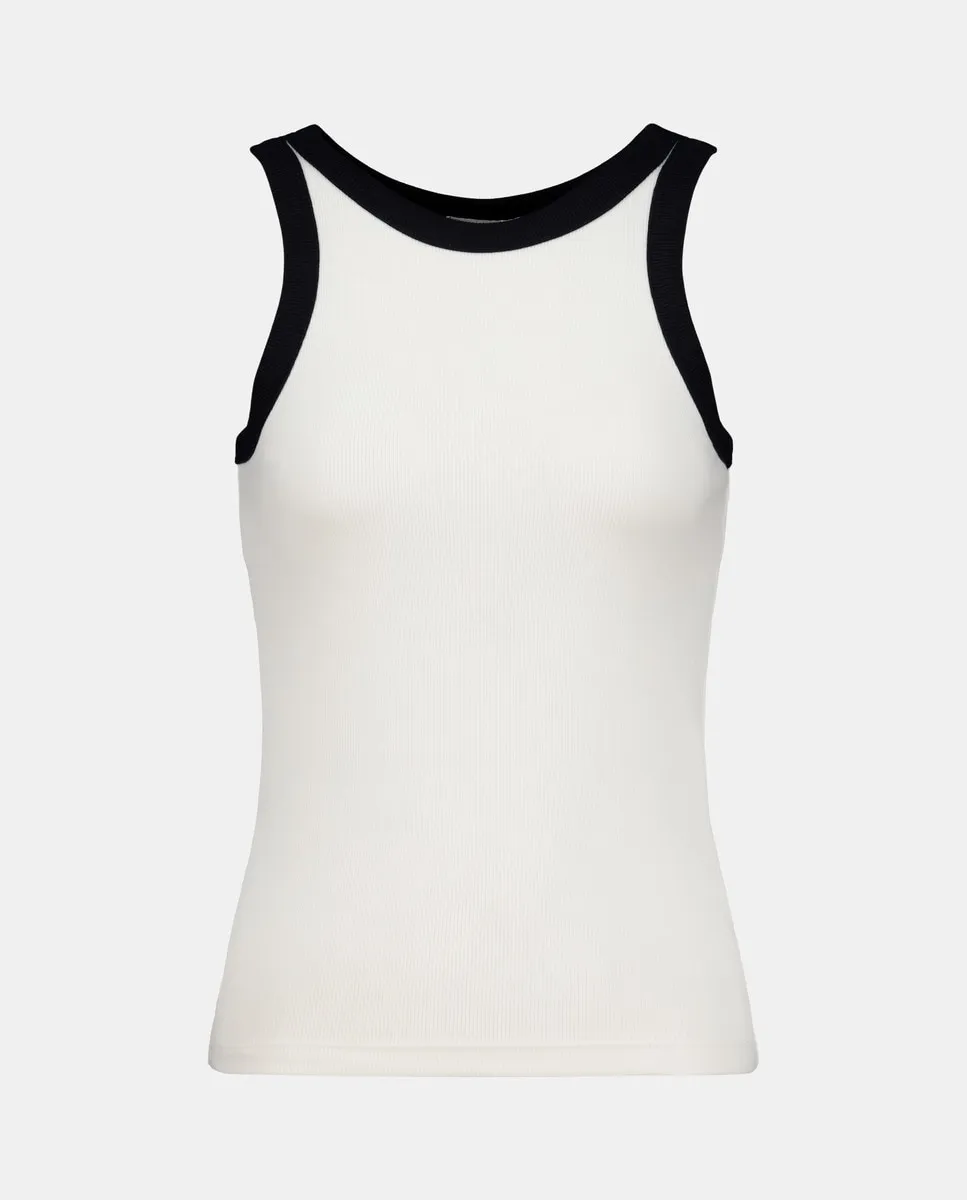 

Женский топ с ребристыми бретелями Easy Wear, цвет 120 Crudo