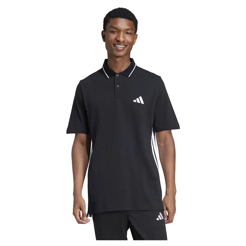 

Поло adidas Essentials 3 Stripes Piqué, черный