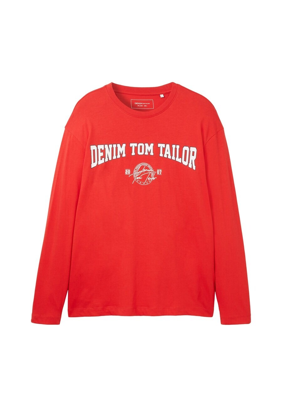 

Лонгслив Tom Tailor, цвет Neon Red