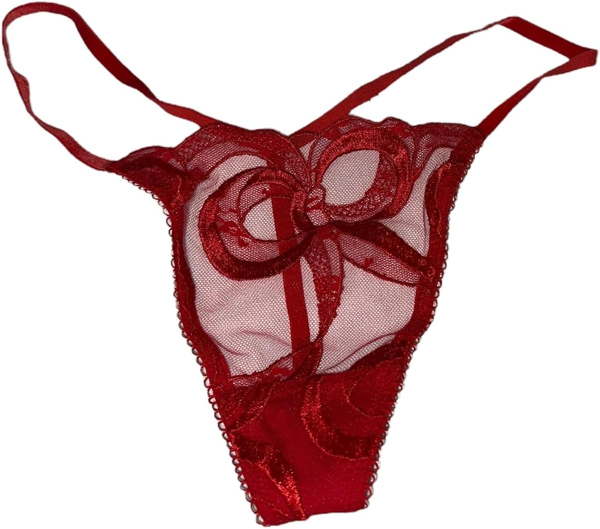 

Victoria's Secret вышитые трусики V-String с бантом и вышивкой, цвет Red, новые
