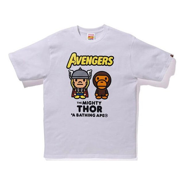 

Футболка x marvel milo mighty thor tee 'white' A Bathing Ape, белый