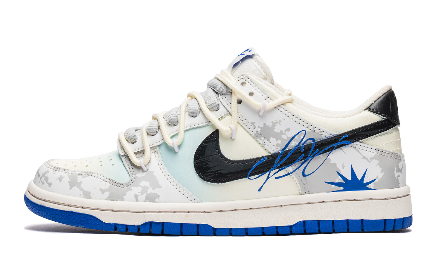 

Кроссовки Nike Dunk Skateboarding Shoes Men Low-top Blue, цвет Off White