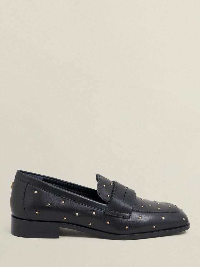 Натали кожаные лоферы со шпильками Hobbs, Black