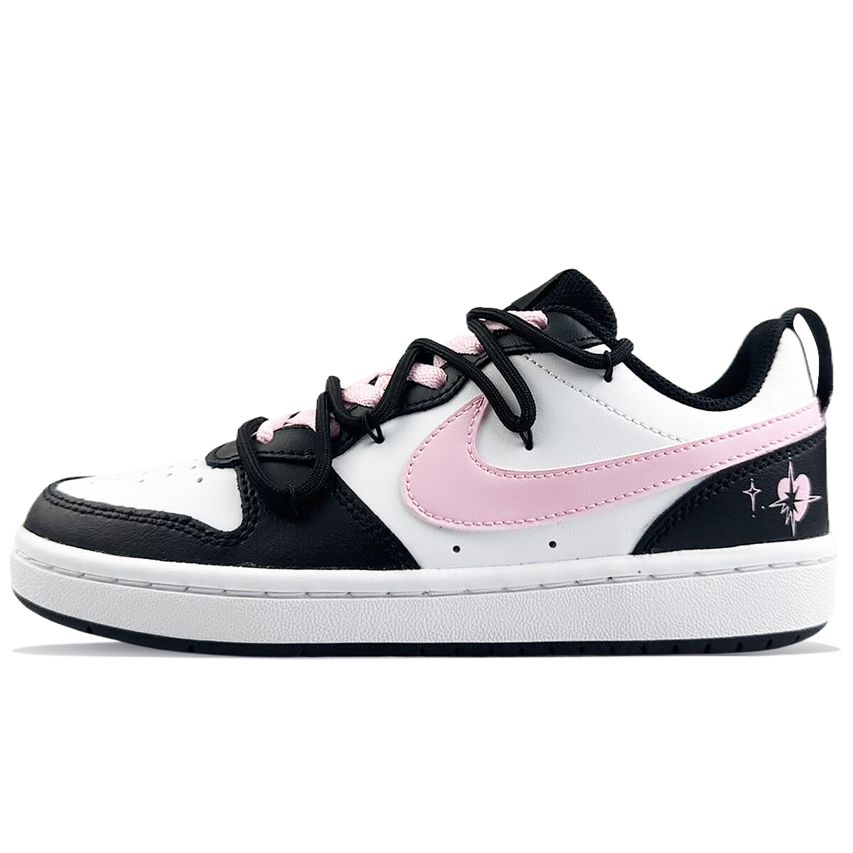

Кроссовки Nike Court Borough Skateboarding Shoes Women's Low-top Pink/Black/White, черный