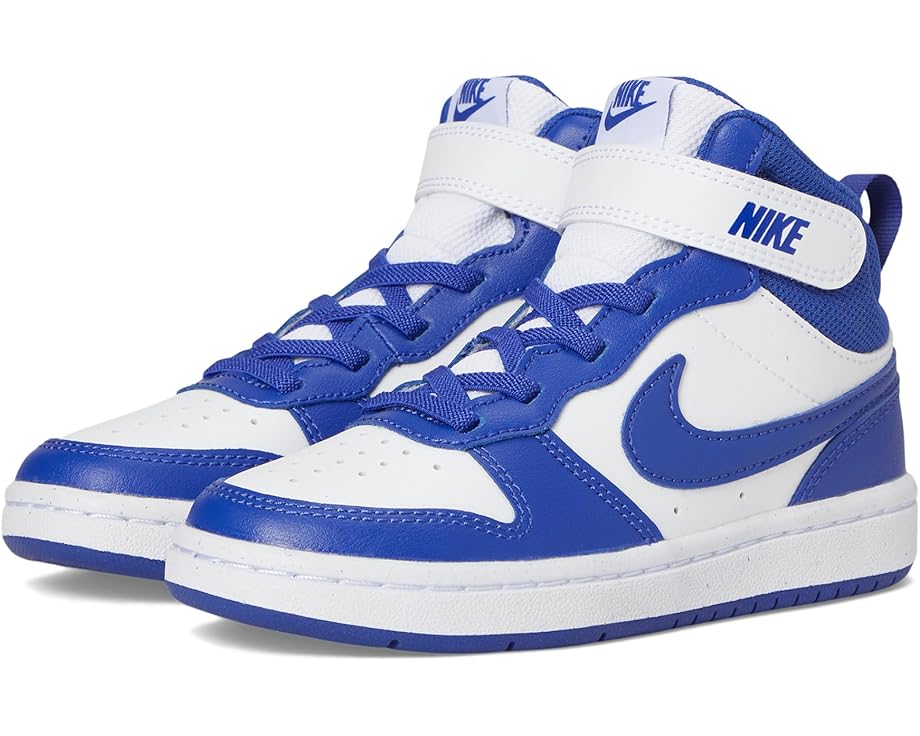 

Детские кроссовки Nike Kids Court Borough Mid 2 (Little Kid), White/Deep Night/White