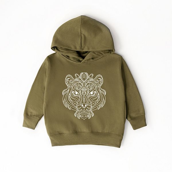 

Толстовка с капюшоном Tiger face mandala для малышей The Juniper Shop, Army Green