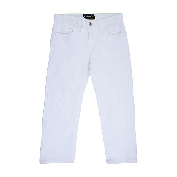

Джинсы для мальчиков 4-7 лет fashion rip & repair с деталями на колене Rawx, White