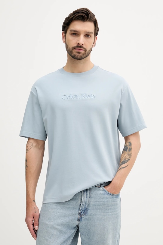 

Хлопковая футболка Calvin Klein, синий