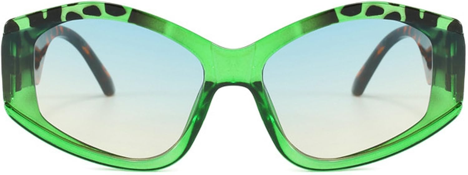 

Модные солнцезащитные очки «кошачий глаз» для женщин, большая оправа, градиентные солнцезащитные очки для мужчин, яркие модные солнцезащитные очки в полной оправе, защита от ультрафиолета UV400 mincl, Green