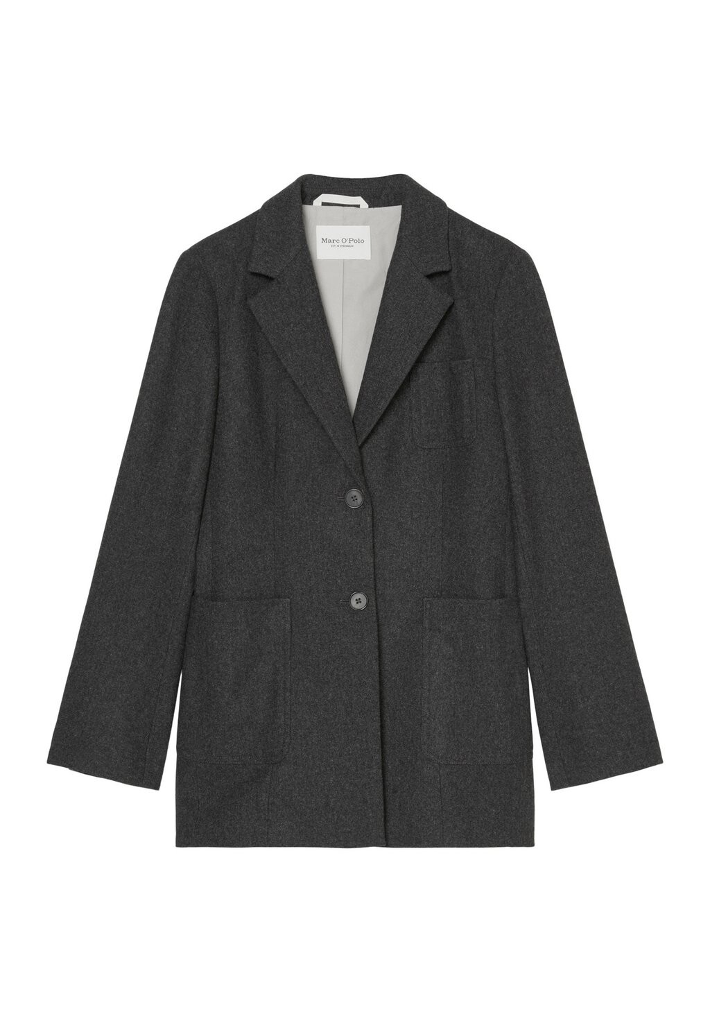 

Блейзер 2-BUTTON, ATTACHED POCKETS, NOTCH LAPEL Marc O'Polo, темно-серый