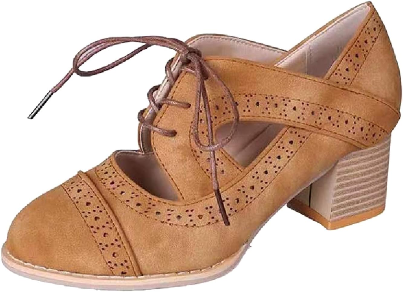 

Женские велюровые драндельные элегантные танцевальные туфли с ремешком на щиколотке для свадеб, Октоберфеста и вечеринок, удобные, на каблуке Generic, коричневый