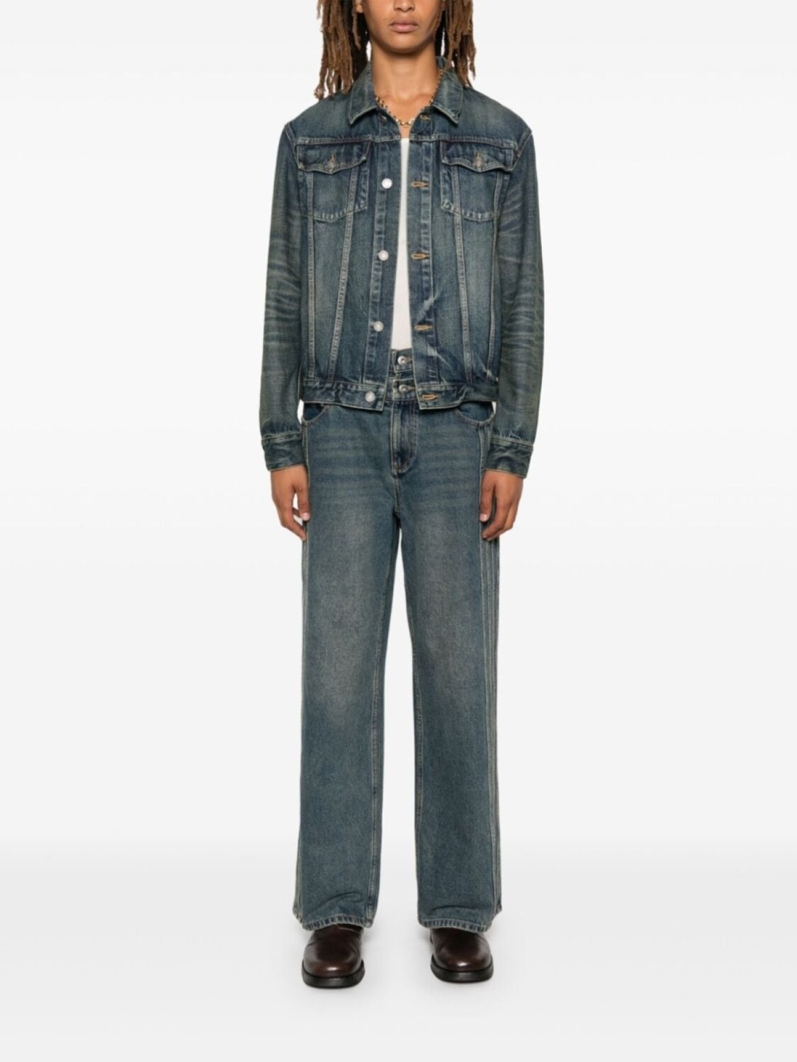 

Saint Laurent джинсовая куртка, синий