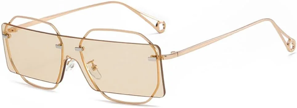 

Солнцезащитные очки MUTYNE квадратной формы без оправы для женщин и мужчин, прямоугольные, роскошные, винтажные, летние, модные, классические, трендовые, C2