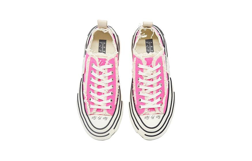 Детские кроссовки для скейтбординга PS Low-top Ярко-розовые Xvessel — фото 4