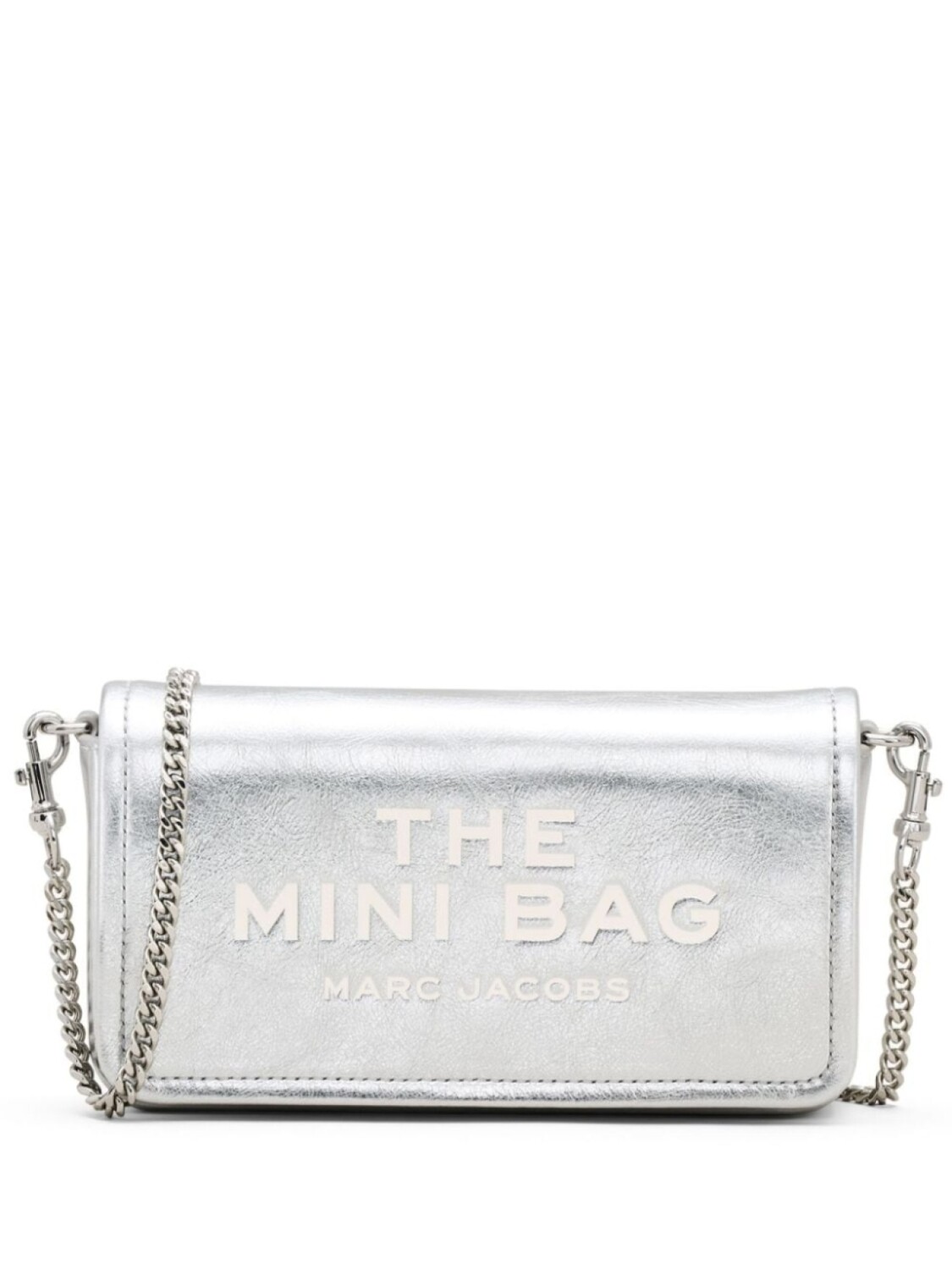 

Marc Jacobs мини-сумка из металлизированной кожи с цепочкой, серебристый