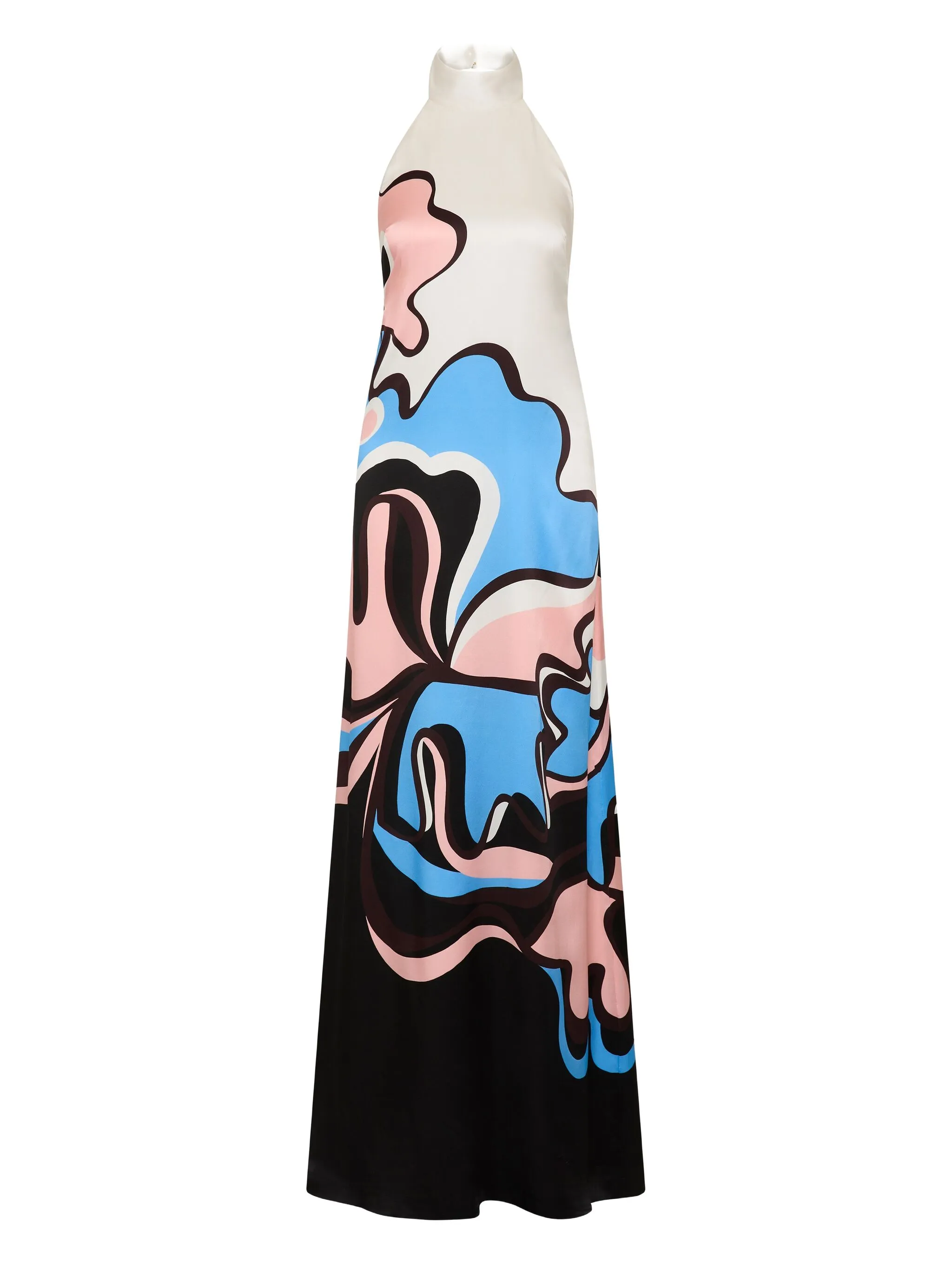 

Платье макси с вырезом халтер Rebecca Vallance, синий