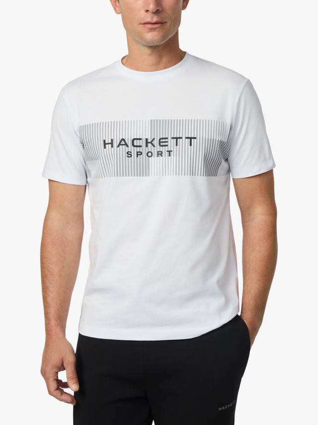 

Спортивная хлопковая футболка с коротким рукавом Hackett London, Optic White