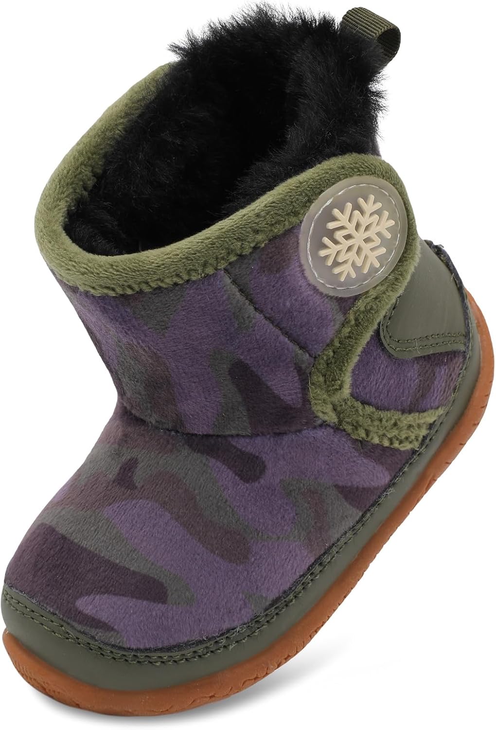 

Детские ботинки JIASUQI для малышей, теплые зимние ботинки-тапочки для мальчиков и девочек, Camo Green