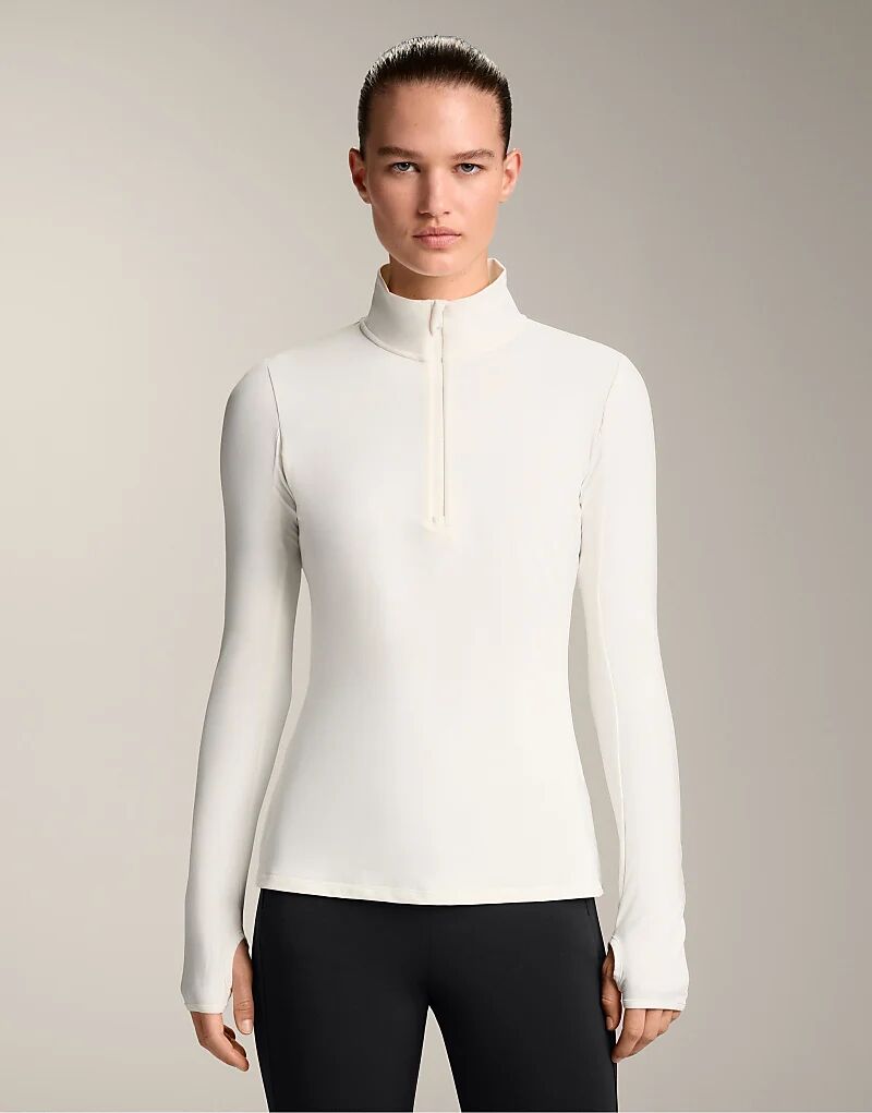 

Футболка OYSHO с полумолнией, базовый слой, кремовый цвет