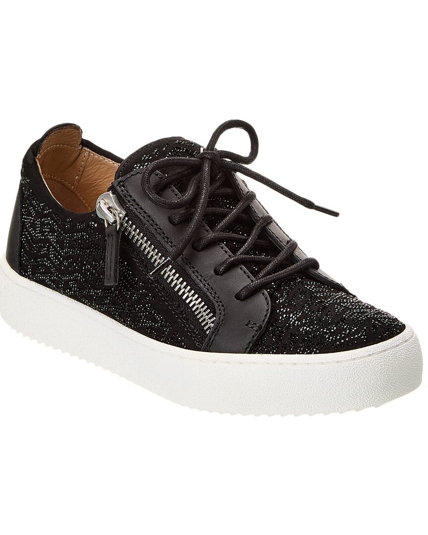 Джзеппе Дзанотти Мэй Лондон Кожаные кроссовки Giuseppe Zanotti, черный
